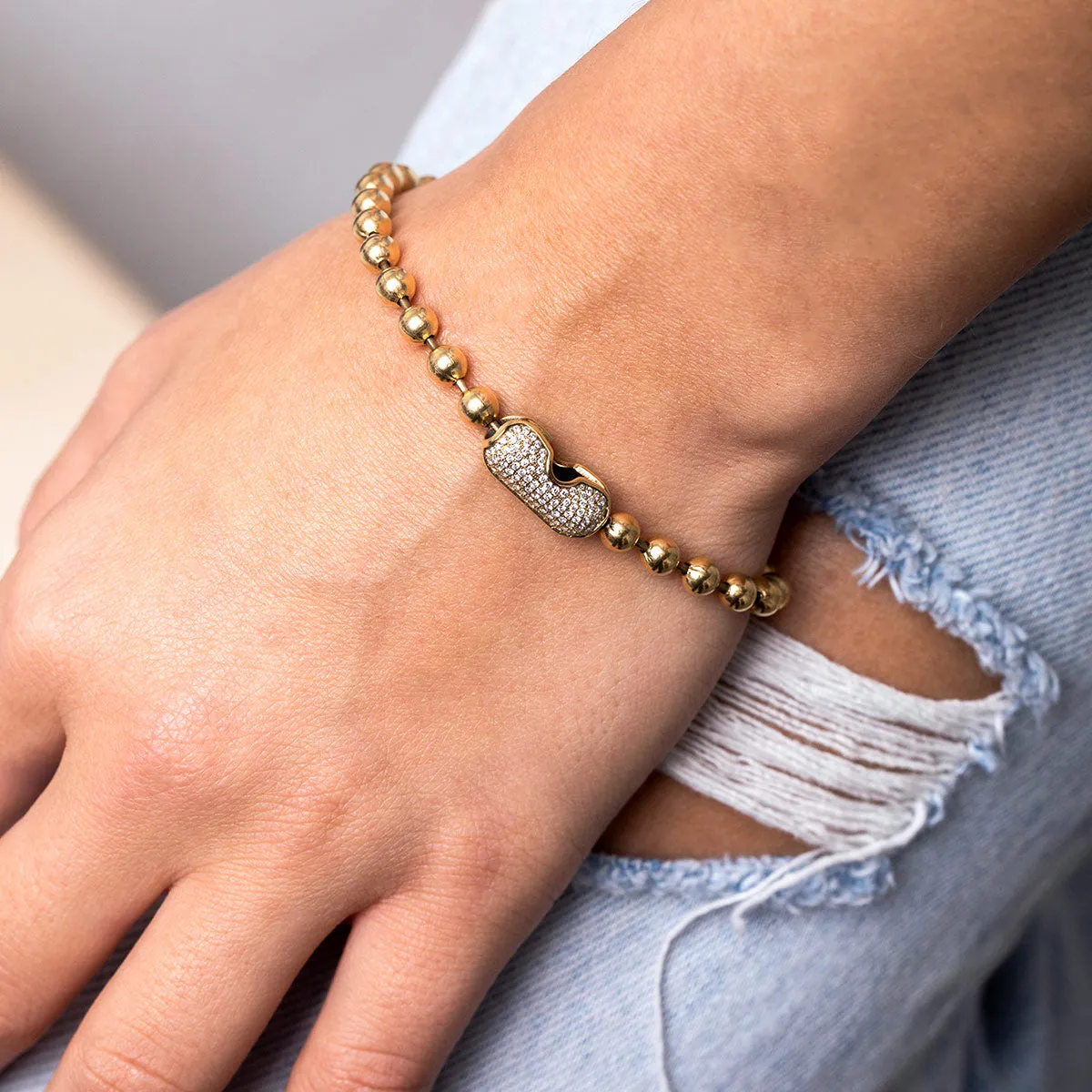 Ball Chain Bracelet | 18K Yellow Gold