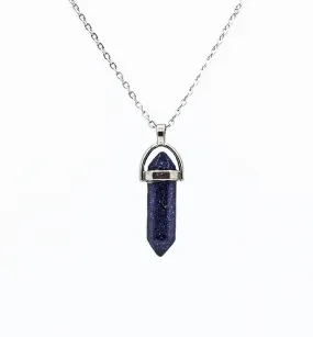 Lapis Lazuli Hexagon Point Necklace Pendant