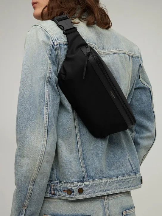 Saint Laurent   City leather &amp; nylon crossbody bag 