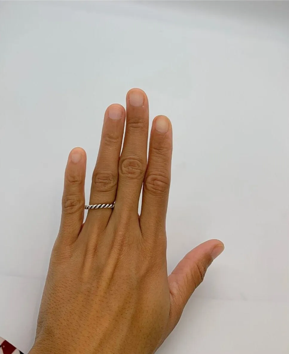 Twisted Silver Ring - Twisted Rope Ring - Minimalist Twirl Ring